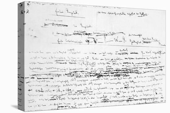 Karl Marx's Manuscript for 'Das Kapital,' 1867-null-Stretched Canvas