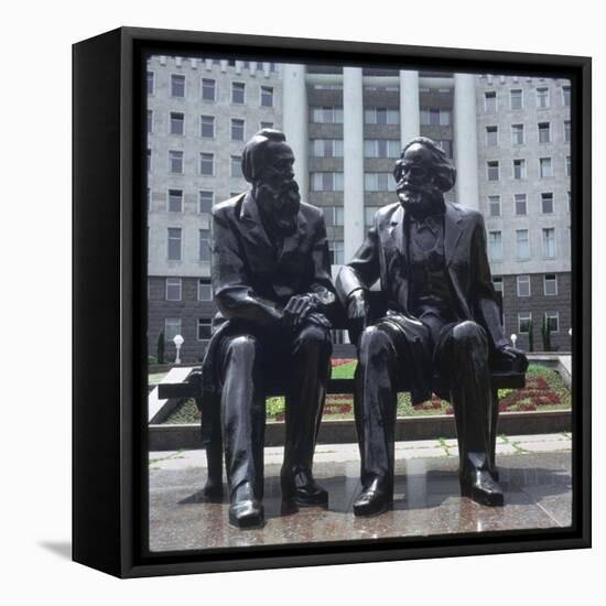 Karl Marx Statue-null-Framed Stretched Canvas