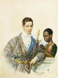 Portrait of Countess Julia Samoilova with Her Stepdaughter Amazillia Pacini and Black Boy-Karl Pavlovich Briullov-Giclee Print