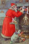 Father Christmas with Children-Karl Roger-Stretched Canvas