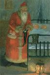 Father Christmas with Children-Karl Roger-Framed Stretched Canvas