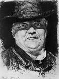 Portrait of Conrad Ferdinand Meyer-Karl Stauffer-Bern-Giclee Print