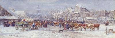 Winterly Market Day, 1904-Karl Stuhlmüller-Giclee Print