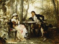 Small Talk-Karl the Elder Schweninger-Stretched Canvas