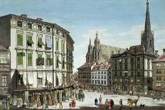 Stock-Im-Eisen-Platz, with St. Stephan's Cathedral in the Background, Engraved by the Artist, 1779-Karl Von Schutz-Framed Stretched Canvas