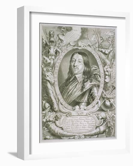 Karl X Gustav King of Sweden, from "Portraits Des Hommes Illustres," Published 1706-Anselmus Van Hulle-Framed Giclee Print