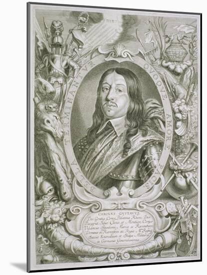 Karl X Gustav King of Sweden, from "Portraits Des Hommes Illustres," Published 1706-Anselmus Van Hulle-Mounted Giclee Print