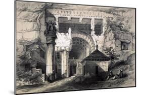 Karli, Entrance of Great Chaitya Cave, 1845-Thomas Colman Dibdin-Mounted Giclee Print