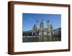 Karlskirche, a baroque church located on the south side of Karlsplatz, Vienna, Austria-Carlo Morucchio-Framed Photographic Print