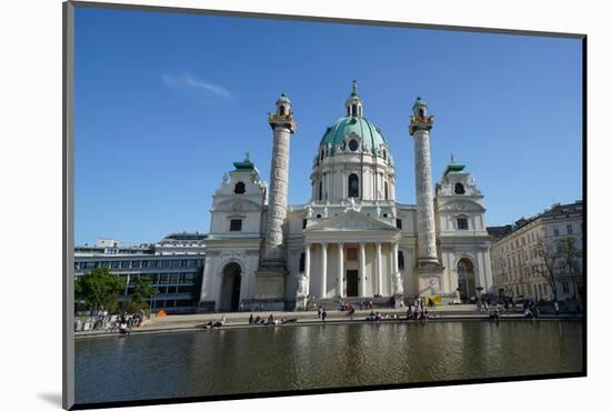 Karlskirche, a baroque church located on the south side of Karlsplatz, Vienna, Austria-Carlo Morucchio-Mounted Photographic Print