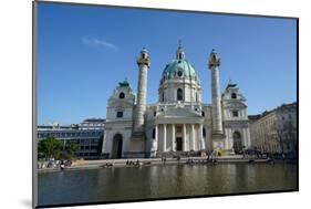 Karlskirche, a baroque church located on the south side of Karlsplatz, Vienna, Austria-Carlo Morucchio-Mounted Photographic Print