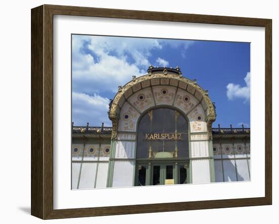 Karlsplatz Metro, Art Nouveau Architecture, Vienna, Austria, Europe-Jenner Michael-Framed Photographic Print