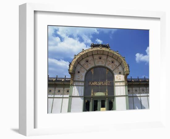 Karlsplatz Metro, Art Nouveau Architecture, Vienna, Austria, Europe-Jenner Michael-Framed Photographic Print