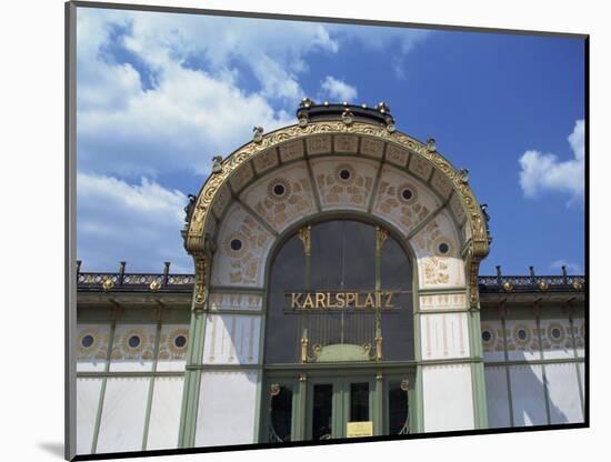 Karlsplatz Metro, Art Nouveau Architecture, Vienna, Austria, Europe-Jenner Michael-Mounted Photographic Print