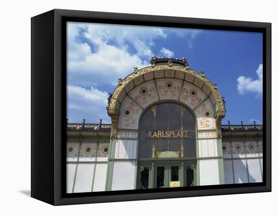 Karlsplatz Metro, Art Nouveau Architecture, Vienna, Austria, Europe-Jenner Michael-Framed Stretched Canvas