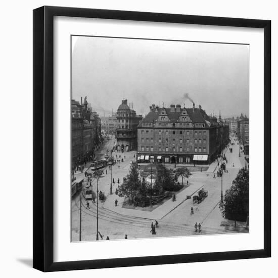 Karlsplatz, Munich, Germany, C1900s-Wurthle & Sons-Framed Photographic Print
