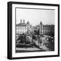 Karlsplatz, Munich, Germany, C1900s-Wurthle & Sons-Framed Photographic Print