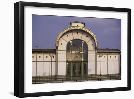 Karlsplatz Underground Station, Designed Between 1894 and 1899-Otto Wagner-Framed Premium Giclee Print