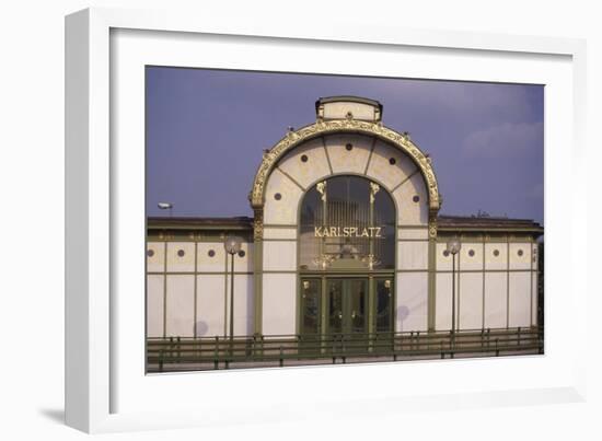 Karlsplatz Underground Station, Designed Between 1894 and 1899-Otto Wagner-Framed Giclee Print