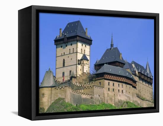 Karlstejn Castle, 14th Century, Near Prague, Czech Republic, Europe-Upperhall Ltd-Framed Stretched Canvas
