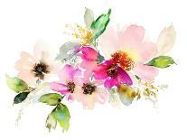 Flowers Watercolor Illustration. Manual Composition. Mother's Day, Wedding, Birthday, Easter, Valen-Karma3-Framed Art Print