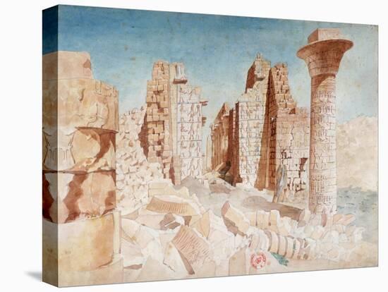 Karnak, Egypt, 19th Century-Nestor l'Hote-Stretched Canvas