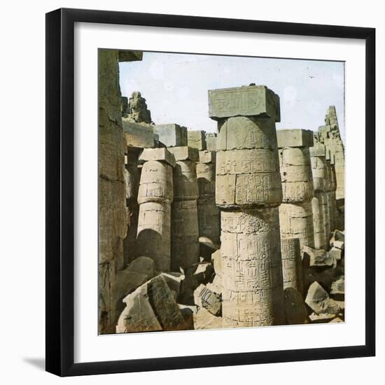 Karnak (Egypt), Great Hypostyle Room-Leon, Levy et Fils-Framed Photographic Print