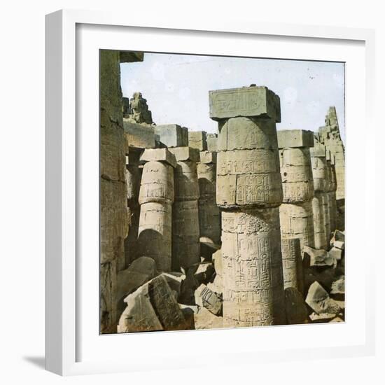 Karnak (Egypt), Great Hypostyle Room-Leon, Levy et Fils-Framed Photographic Print