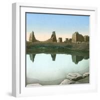 Karnak (Egypt), Masts of the Ancient Temples and the Holy Lake-Leon, Levy et Fils-Framed Photographic Print