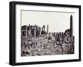 Karnak, Grand Temple Obelisks, 19th century-Science Source-Framed Giclee Print