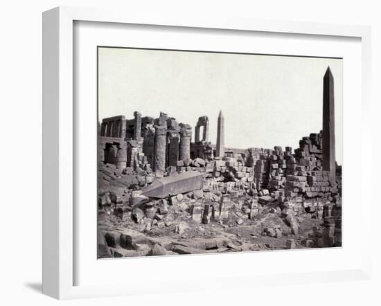 Karnak, Grand Temple Obelisks, 19th century-Science Source-Framed Giclee Print