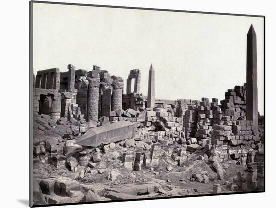 Karnak, Grand Temple Obelisks, 19th century-Science Source-Mounted Giclee Print