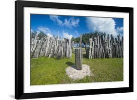 Karnak tribal compund, Saint Joseph, Ouvea, Loyalty Islands, New Caledonia, Pacific-Michael Runkel-Framed Photographic Print