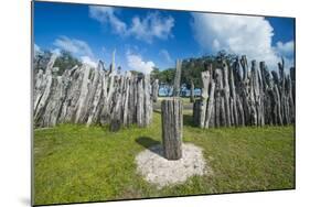 Karnak tribal compund, Saint Joseph, Ouvea, Loyalty Islands, New Caledonia, Pacific-Michael Runkel-Mounted Photographic Print