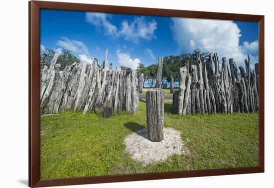 Karnak tribal compund, Saint Joseph, Ouvea, Loyalty Islands, New Caledonia, Pacific-Michael Runkel-Framed Photographic Print