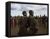 Karo People with Body Painting, Dancing, Lower Omo Valley-Jane Sweeney-Framed Stretched Canvas