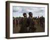 Karo People with Body Painting, Dancing, Lower Omo Valley-Jane Sweeney-Framed Photographic Print