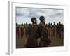Karo People with Body Painting, Dancing, Lower Omo Valley-Jane Sweeney-Framed Photographic Print
