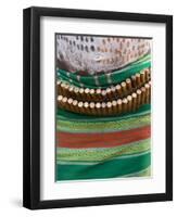 Karo Tribesman Wearing a Belt of Bullets, Lower Omo Valley, Ethiopia-Gavin Hellier-Framed Premium Photographic Print
