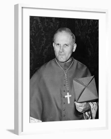 Karol Cardinal Wojtyla, Archbishop of Krakow, Poland-null-Framed Photographic Print