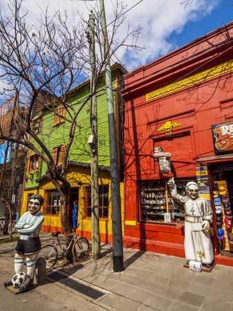 View of the colourful La Boca Neighbourhood, City of Buenos Aires, Buenos Aires Province, Argentina