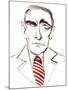 Karol Szymanowski, Ukrainian-born Polish composer and pianist,, caricature-Neale Osborne-Mounted Giclee Print