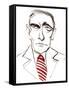 Karol Szymanowski, Ukrainian-born Polish composer and pianist,, caricature-Neale Osborne-Framed Stretched Canvas