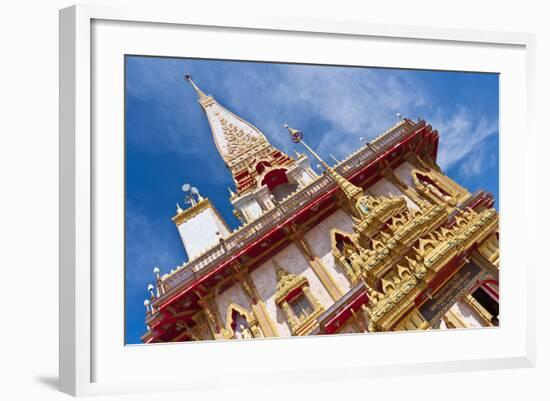 Karon Beach, Buddhist Temple, Phuket Island, Phuket, Thailand, Southeast Asia, Asia-Andrew Stewart-Framed Photographic Print