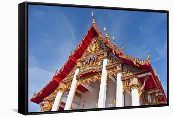 Karon Beach, Buddhist Temple, Phuket Island, Phuket, Thailand, Southeast Asia, Asia-Andrew Stewart-Framed Stretched Canvas