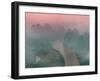 Karst Hills with Li River in Early Morning Mist, China-Keren Su-Framed Photographic Print