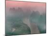 Karst Hills with Li River in Early Morning Mist, China-Keren Su-Mounted Photographic Print