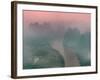 Karst Hills with Li River in Early Morning Mist, China-Keren Su-Framed Photographic Print