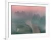 Karst Hills with Li River in Early Morning Mist, China-Keren Su-Framed Photographic Print