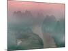 Karst Hills with Li River in Early Morning Mist, China-Keren Su-Mounted Photographic Print